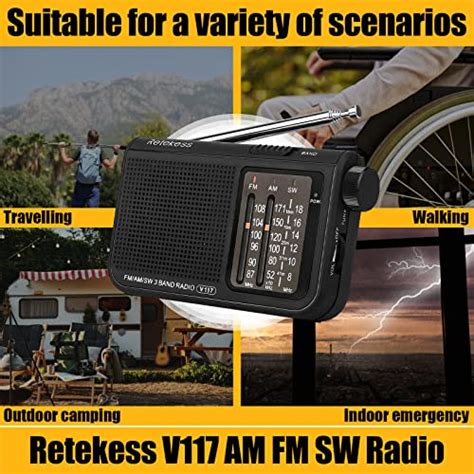 Retekess V117 Portable Radio Am Fm Shortwave Radio With Clear Dial Transistor Radio With Best