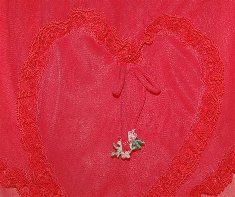 Sweet Vintage Designs VINTAGE LINGERIE Sheer Nylon RED HOT Panty