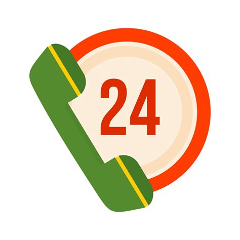 24 Hours Call Line Icon 8111706 Vector Art At Vecteezy