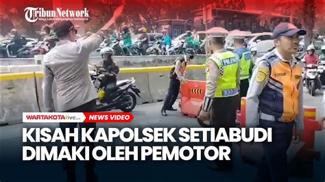 Kesabaran Kapolsek Setiabudi Dimaki Pemotor Saat Atur Lalin Delegasi