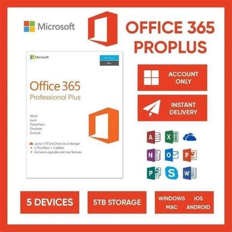 Office Pro Plus Account Lifetime Devices Tb Cloud Pc Mac