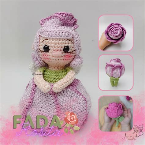 Fada Rosita Jardim Encantado Amigurumi Danielle Celi Victor De