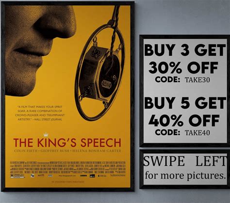 The Kings Speech Movie/show Poster Wall Art Printed & - Etsy