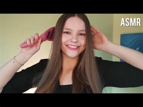 Asmr Close Up Hair Brushing And Tapping Soft Hair Play Sounds For