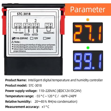 Mesure thermique Régulateur de température numérique Thermostat et