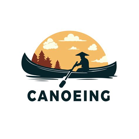 Canoeing Vintage Retro Design Vector Graphic Print For T Shirt And