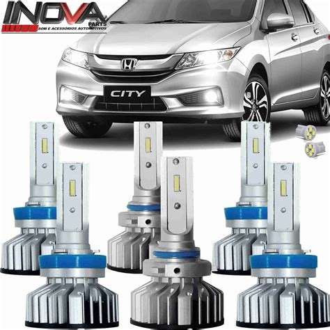 LAMPADA ULTRA LED XTREME HONDA CITY 2015 A 2018 FAROL E MILHA