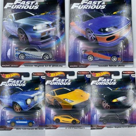 Hot Wheels Fast Furious Fast Imports Skyline Gtr R Silvia S Ford Escort Lamborghini