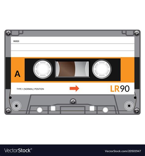 Vintage Audio Cassette Tape Royalty Free Vector Image