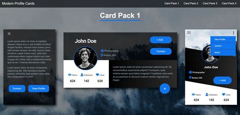 Modern Profile Cards Html Css By Webcode Codester