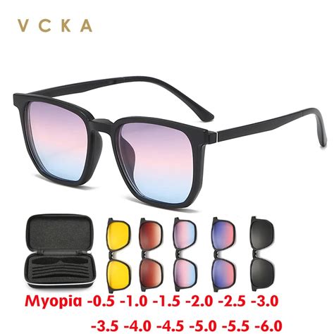 Vcka In Myopia Polarized Sunglasses Big Frame Glasses Men Women