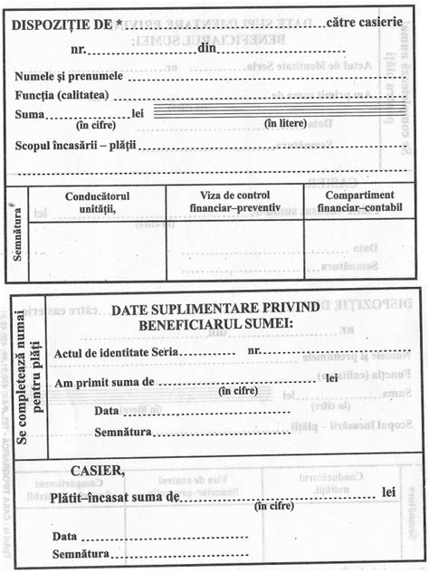 Dispozitie De Plata Completata Model