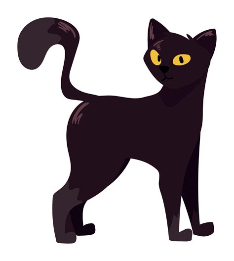 Black Cat Mascot Standing 14014987 Vector Art At Vecteezy