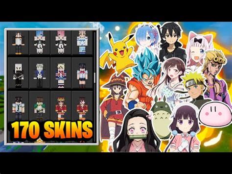 🤯NUEVO SKIN PACK de ANIME para MINECRAFT PE🤯 BEDROCK - YouTube