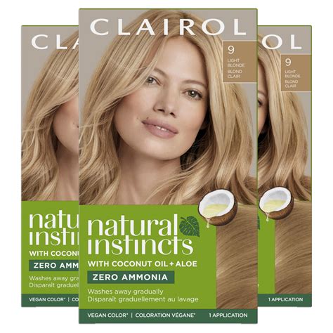 Clairol Natural Instincts Demi Permanent Hair Dye 9 Light Blonde Hair