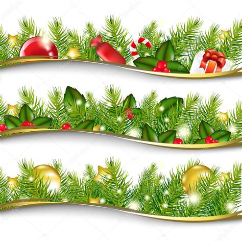 Christmas Garland Set Stock Vector Image By Barbaliss