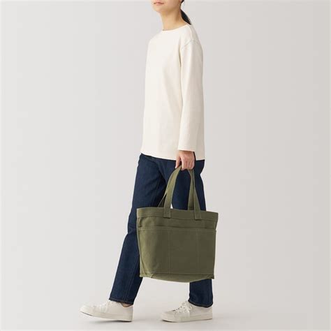 Muji Canvas Wide Tote Bag Shopee Malaysia