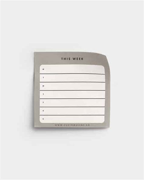 Free Taupe Week List Sticky Note Custom Scene