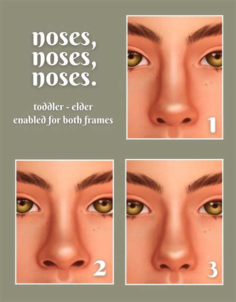 Noses Noses Noses A Nose Preset Pack Lol Meeshi Sims Sims 4