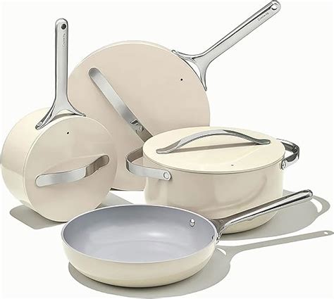 Caraway Nonstick Ceramic Cookware Set 12 Piece Pots Pans Lids And