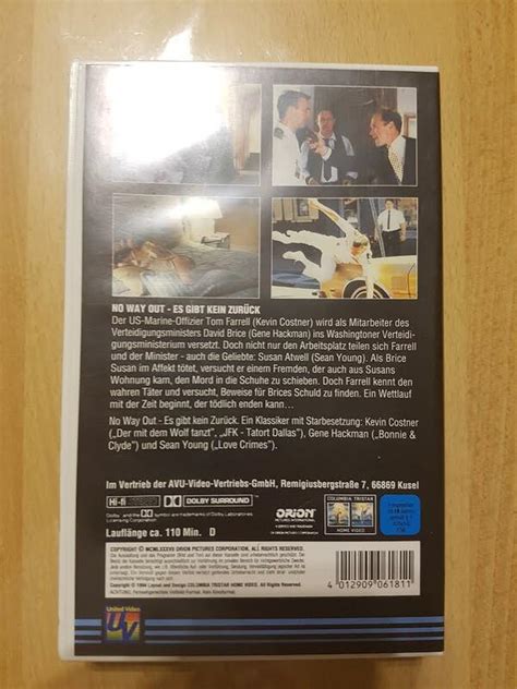 No Way Out Es Gibt Kein Zur Ck Vhs In B Sel