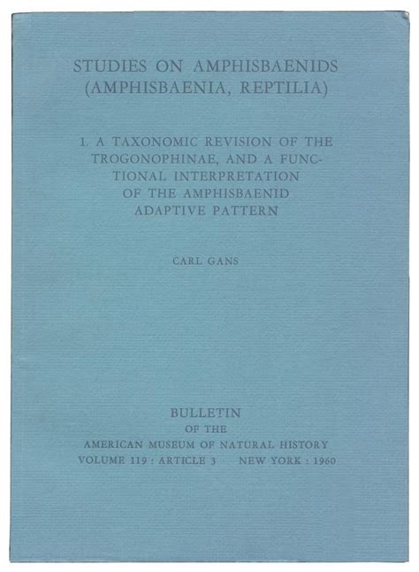 Studies on Amphisbaenids (Amphisbaenia, Reptilia). 3. The Small Species from Southern South ...