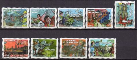 FRANCE 2011 FÊTES et traditions de nos régions 9 timbres oblitérés