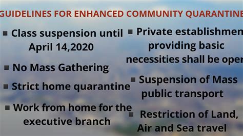 Guidelines For Enhanced Community Quarantine NewsToGov