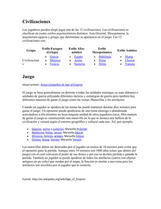 Age Of Empires Documento Pdf