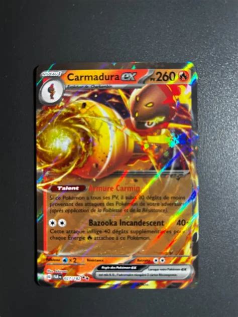 CARTE POKÉMON Carmadura Ex 027 182 EV4 FAILLE PARADOXE Neuf FR EUR