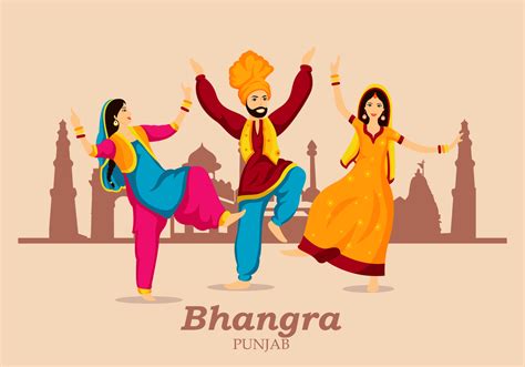 Bhangra Folk Dance Illustration Folk Dance Tribal Art Designs Bhangra