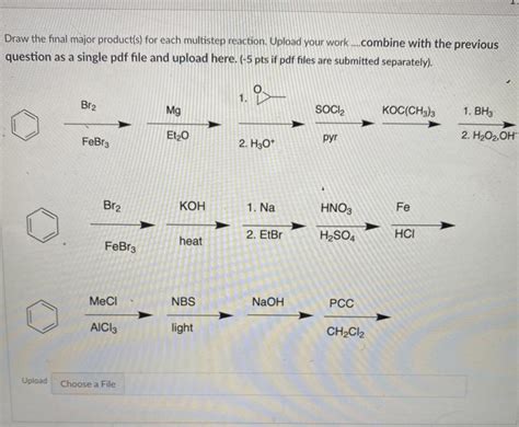 Solved Draw The Final Major Product S For Each Multistep Reaction