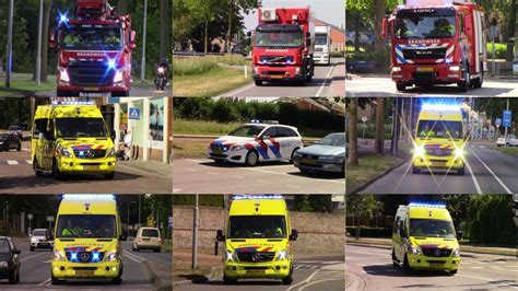 Brandweer Ambulances En Politie Met Spoed In Tiel En Omgeving Youtube