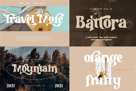 Modern Retro Bundle Serif Fonts Procreate Fonts Canva Etsy Australia