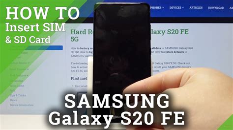 SIM And SD Installing On SAMSUNG Galaxy S20 FE 5G Nano SIM Memory