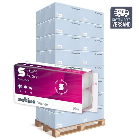 Palette Toilettenpapier Wepa Satino Prestige Lagig Hochwei