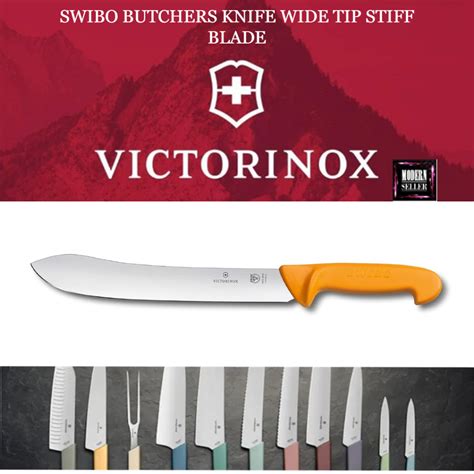 Victorinox Swibo Knife Wide Tip Stiff Blade Pisau Raya Korban Shopee