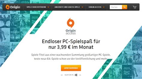 Origin Access Spiele Flatrate Von Ea Kommt Auf Den Pc