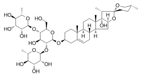 偏诺皂苷元 3 O α L 吡喃鼠李糖 1 4 α L 吡喃鼠李糖基 1 2 β D 葡萄糖苷 Pennogenin 3 O