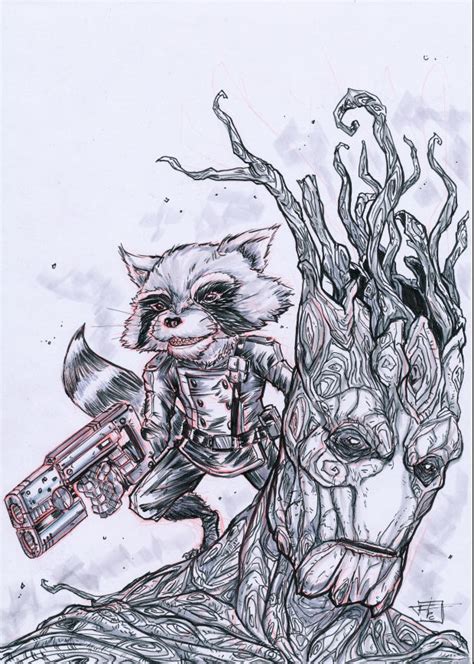 Rocket Raccoon and Groot by Ultrafpc on DeviantArt