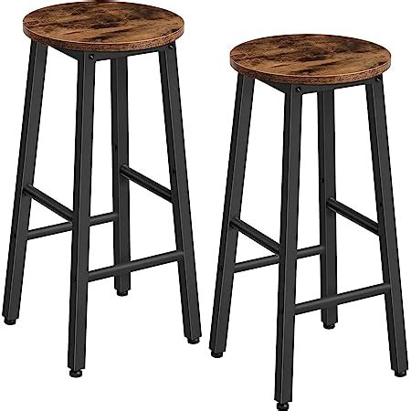 VASAGLE Tabouret Bar Industriel Lot De 2 Chaises Bar Cuisine Avec