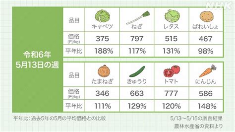 野菜価格の高騰続く キャベツは平年の18倍に レタスやにんじん、きゅうりトマトもなぜ高値？いつまで？ Nhk 物価高騰