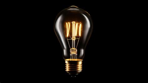 Premium Ai Image Light Bulb On Black Background