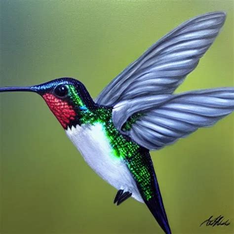 Painting Of A Hummingbird Ultra Realistic Beautiful Stable Diffusion