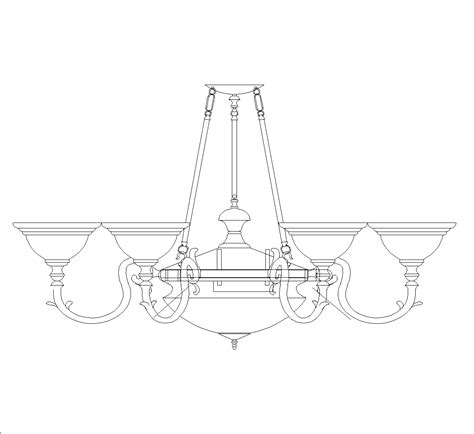 Lampu Gantung Uplight Dengan Mangkuk Kayu Dwg Blok Cad Unduh
