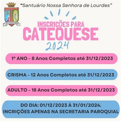 Abertas Inscrições Para Catequese 2024 Em Garça Garça Online Seu