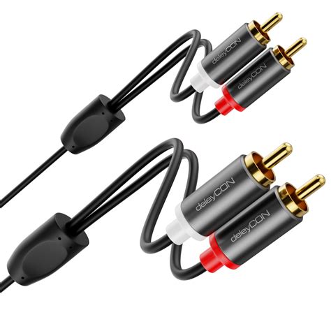 DeleyCON 5m Cinch Kabel RCA HiFi Audio Kabel Audiokabel Heimkino