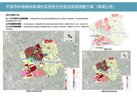 《平湖市林埭镇徐家埭村实用性村庄规划局部调整方案》（草案）公告