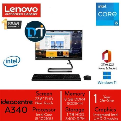 Jual Lenovo AIO Ideacentre A340 24IWL I5 10210U 8GB 1TB UHD 24 W11