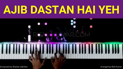 Ajib Dastan Hai Yeh Piano Instrumental Karaoke Ringtone Tutorial